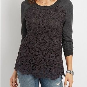 Maurices Crochet Front Pullover